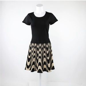 Parker Black and Tan Dress - Size Medium